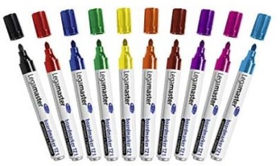 VILTSTIFT LEGAMASTER TZ1 WHITEBOARD ROND 2MM ASSORTI 10 STUK